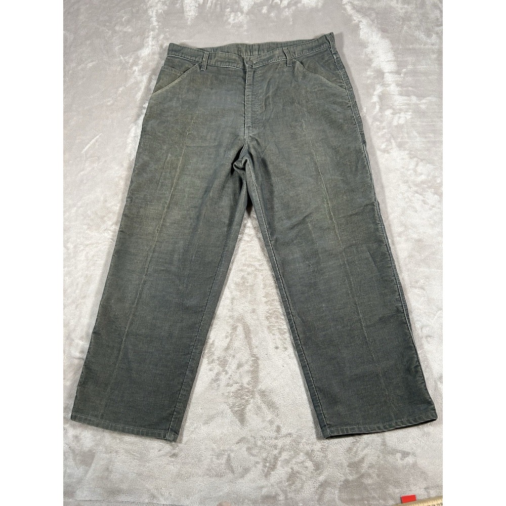 VTG 1998 Levi's SilverTab Corduroy Pants Men 38x30 Gray Carpenter Baggy Y2K RARE